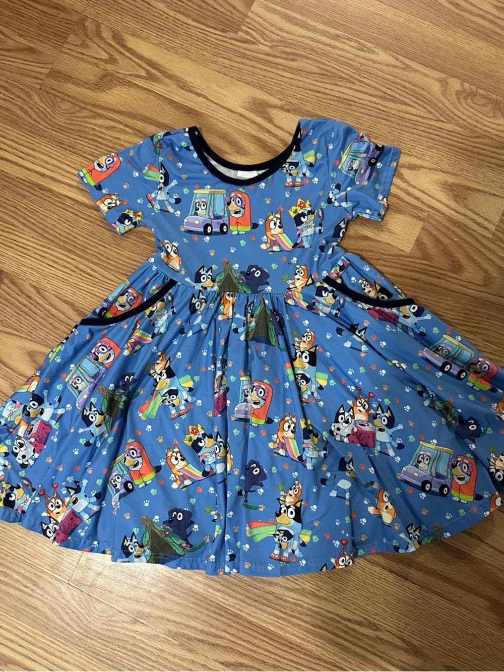 Bluey Cartoon Print Twirl Dress